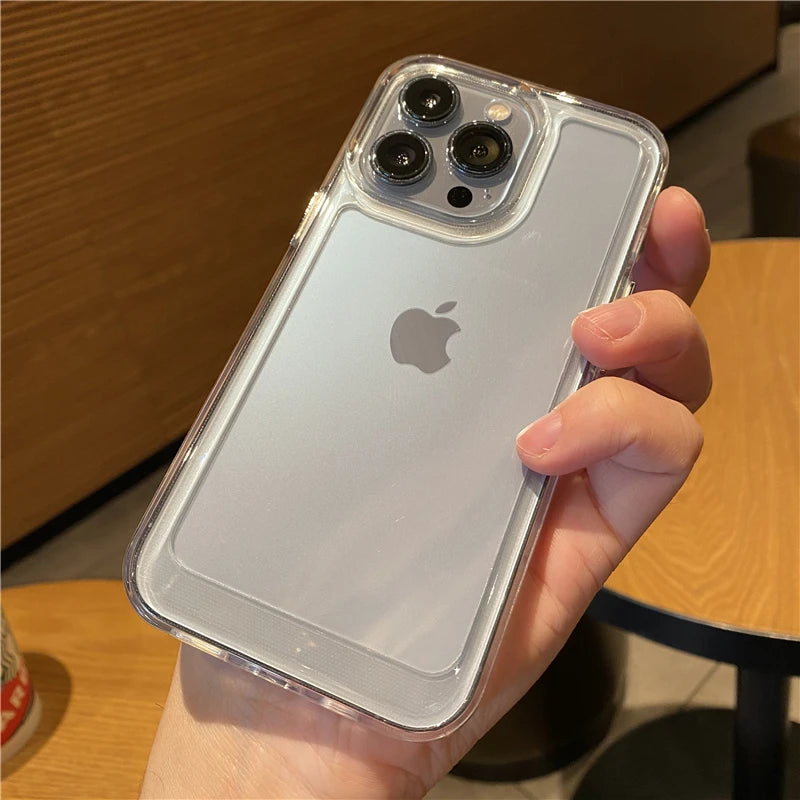 Luxury Acrylic Clear Case For iPhone 11 12 13 14 Pro Max Mini X Xs Max Xr 7 8 Plus SE 2 3 Crystal Transparent Cover Hard Bumper