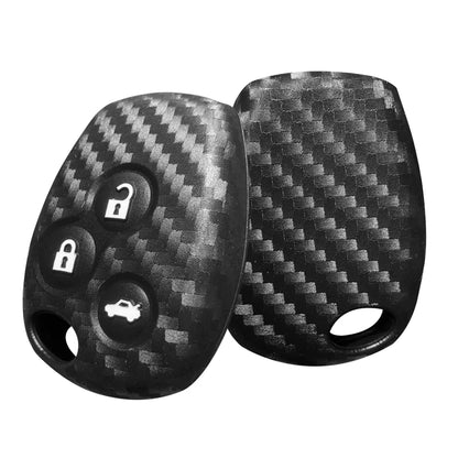 Carbon Fiber Silicone Key Case For Nissan Terrano 2019 Opel Vivaro Renault Trafic Primastar Movano Logan 2 For Benz Smart Fortwo