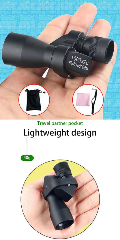 Portable HD Mini Pocket Monocular Telescope High Magnification Zoom Outdoor Fishing Telescope for Hunting Camping Mountaineering