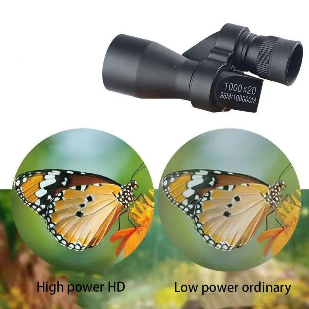 Portable HD Mini Pocket Monocular Telescope High Magnification Zoom Outdoor Fishing Telescope for Hunting Camping Mountaineering