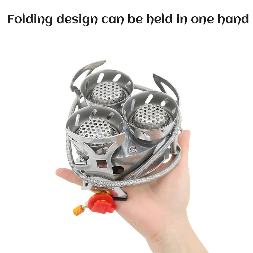 Portable Camping Split Stove Gas Burner 11000W High Power Outdoor Cooking Gear With Storage Bag For Hiking Emergency Use