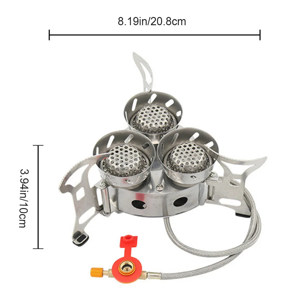 Portable Camping Split Stove Gas Burner 11000W High Power Outdoor Cooking Gear With Storage Bag For Hiking Emergency Use