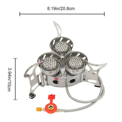 Portable Camping Split Stove Gas Burner 11000W High Power Outdoor Cooking Gear With Storage Bag For Hiking Emergency Use